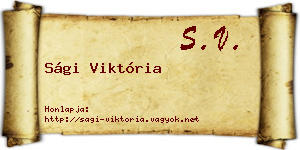 Sági Viktória névjegykártya